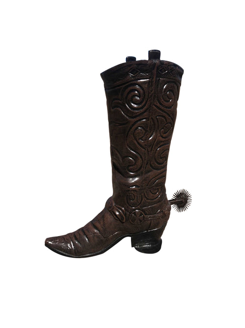 Cowboy Boot Planter Aluminum Home Decor
