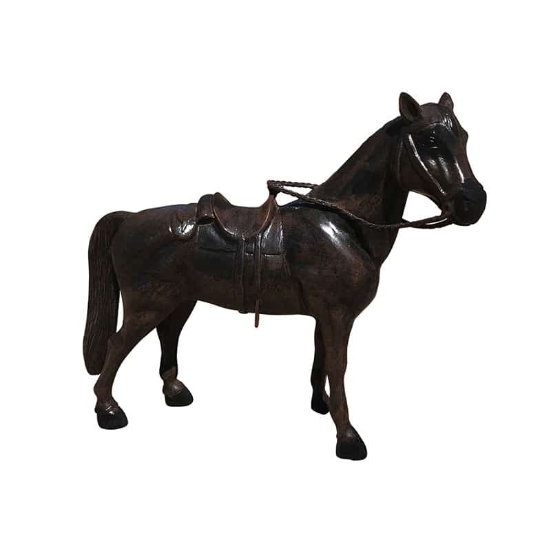 Standing Horse with Saddle Aluminum Home Decor