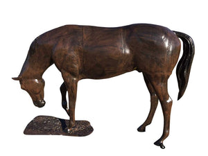 Grazing Horse Aluminum Outdoor Statue