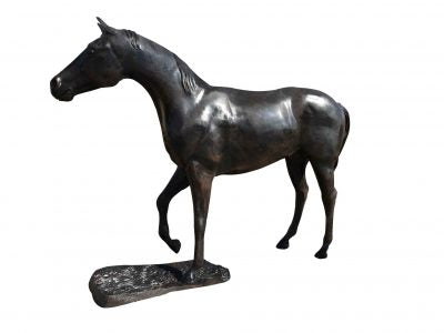 Grazing Horse Head Up Aluminum Outdoor Decor