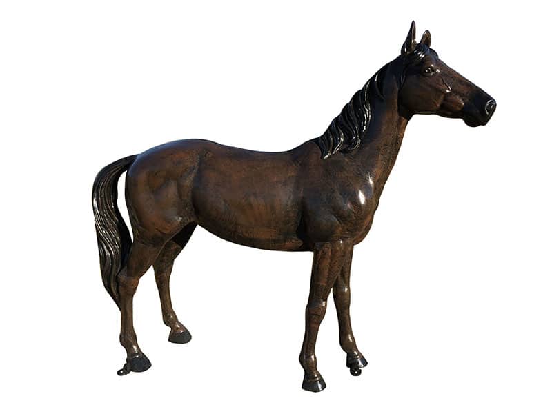 Silver Horse Aluminum Garden Statue