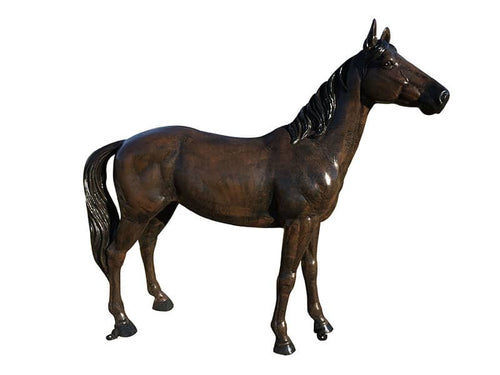 Silver Horse Aluminum Garden Statue