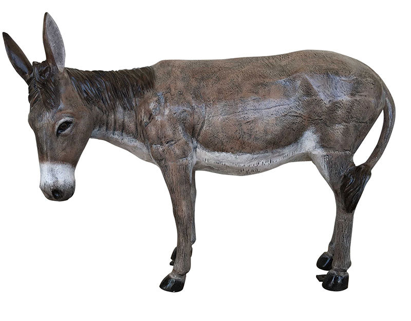 Turned Head Burro Aluminum Outdoor Decor
