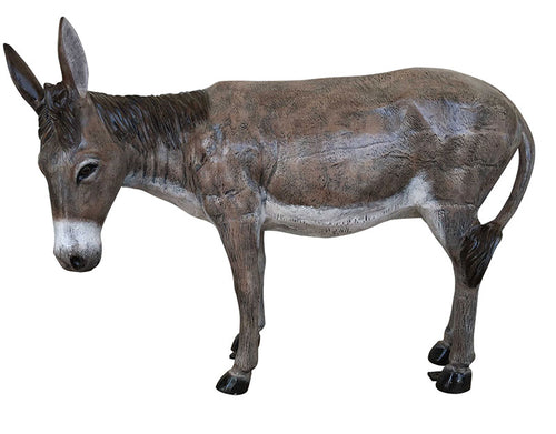 Turned Head Burro Aluminum Outdoor Decor