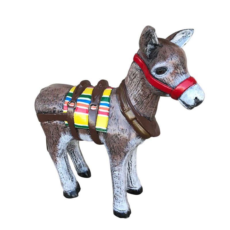 Small Donkey Custom Painted Aluminum Garden Statues