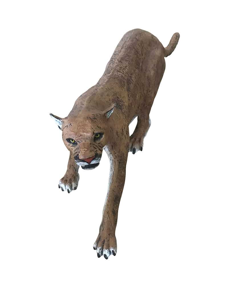Life-like Crouching Cougar Aluminum Outdoor Statue