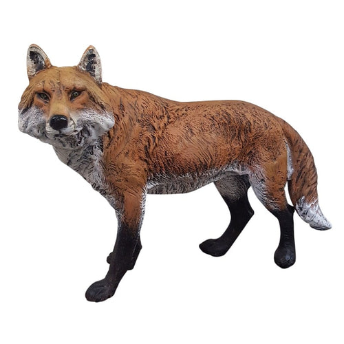 Life-like Looking Small Standing Fox Aluminum Garden Statue