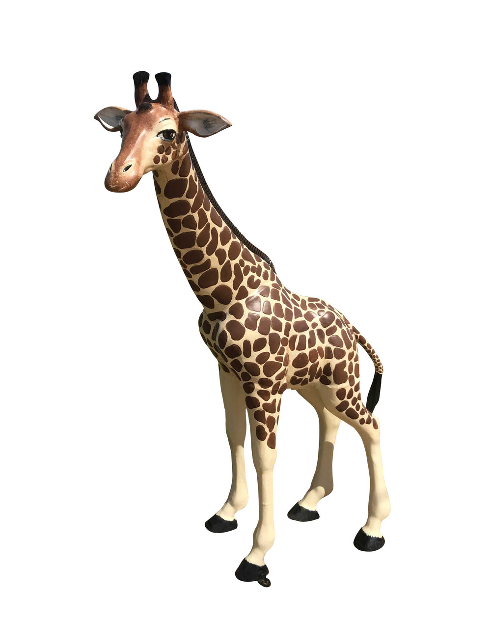7 Ft Giraffe Custom Painted (Brown Spots) Aluminum Garden Statues
