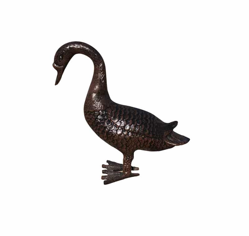 Standing Goose Head Down Aluminum Garden Decor