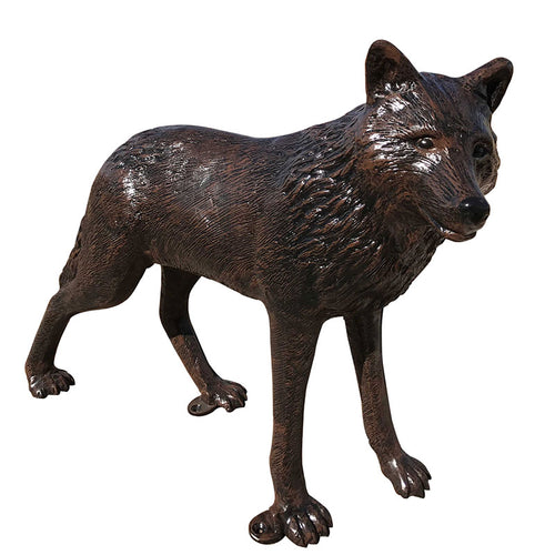 Standing Wolf Aluminum Garden Home Decor