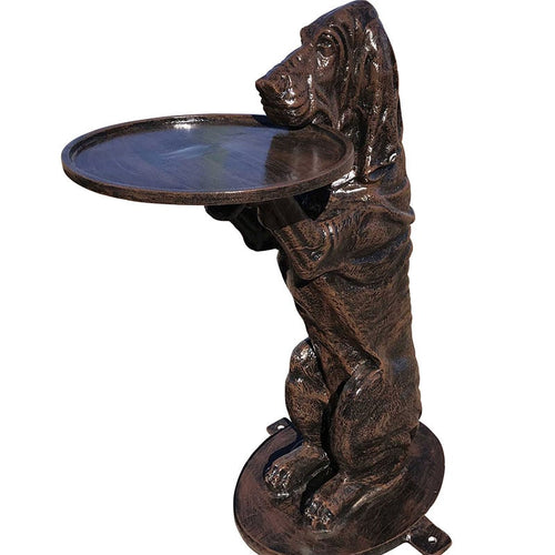 Basset Hound Dog Holding a Tray Aluminum Home Decor