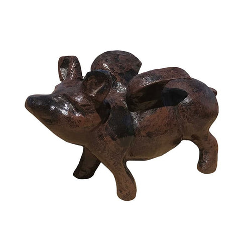 7" Flying Pig Aluminum Home Decor