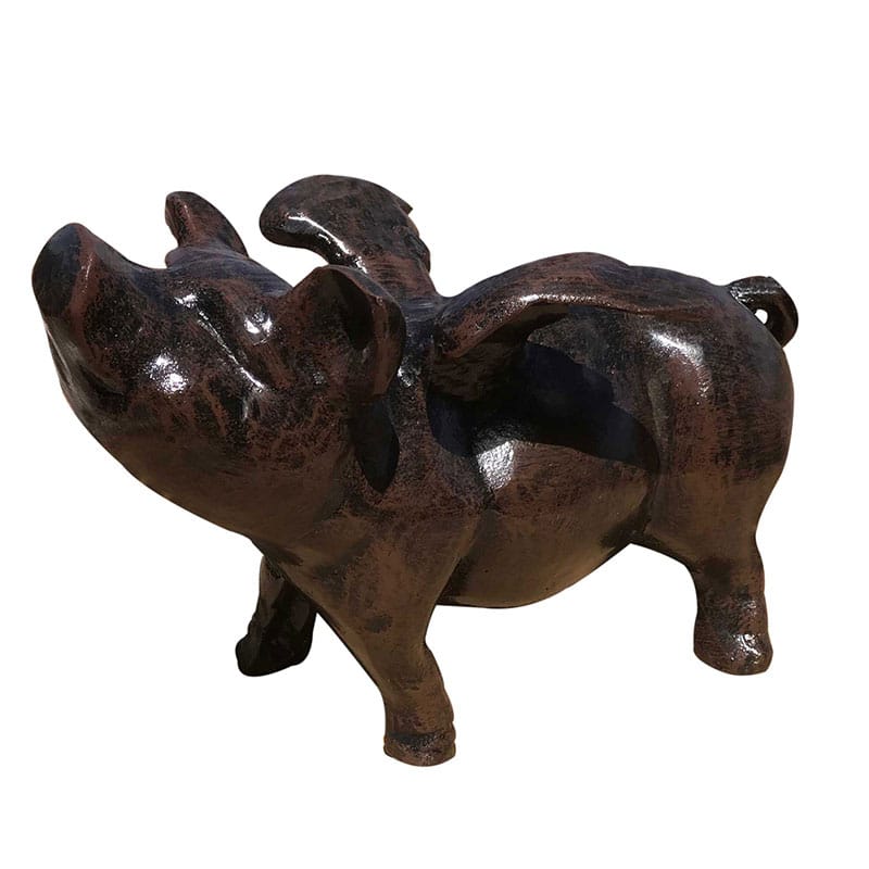 12" Flying Pig Aluminum Home Decor