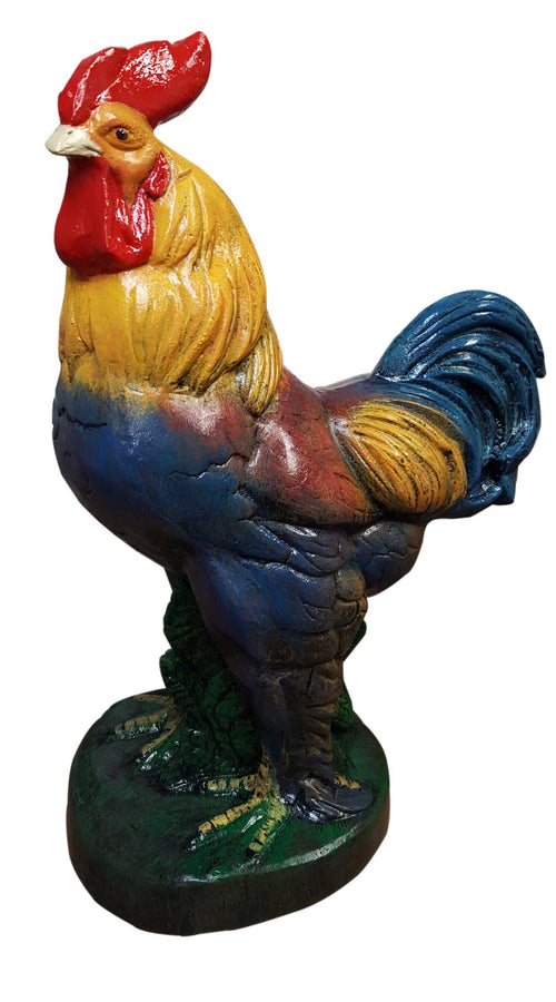 2 Ft Rooster in Multiple Color Aluminum Garden Decor