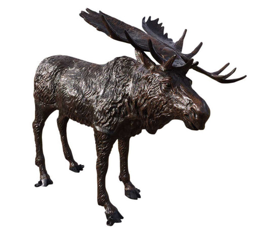Life Size Moose Aluminum Outdoor Decor