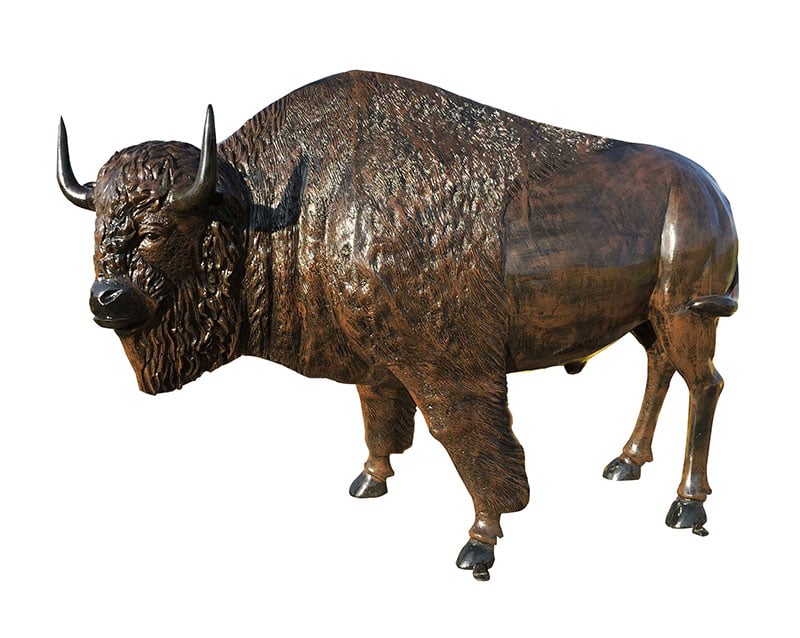 Large Buffalo Aluminum Outdoor Decor