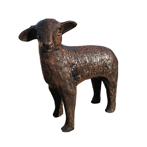 Small Sheep Head Turned Left Aluminum Garden Decor