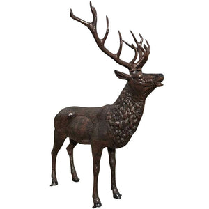 Standing Elk without the Base Aluminum Outdoor Decor
