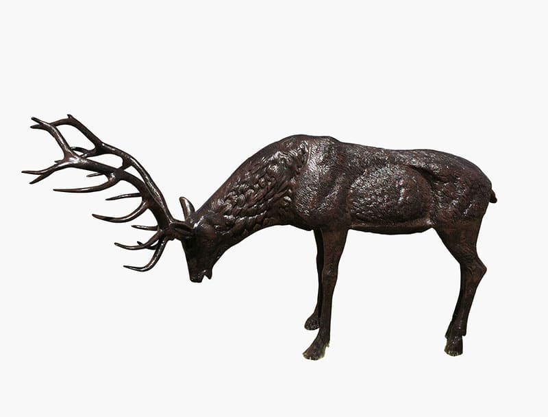 Grazing Elk Aluminum Garden Decor