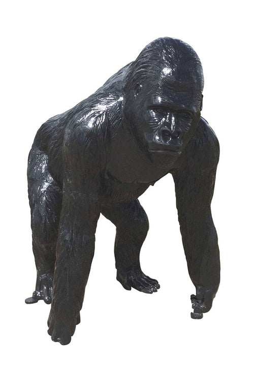 Life Size Gorilla Aluminum Outdoor Decor