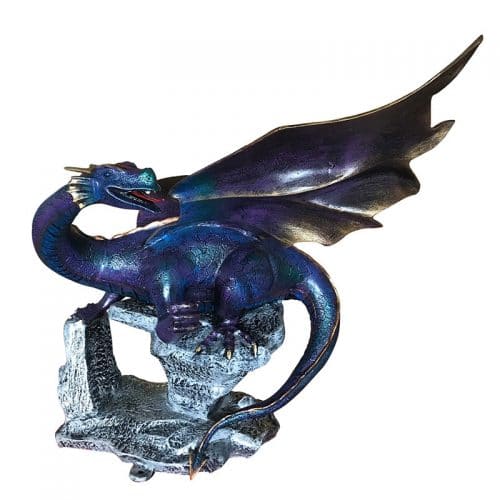 Small Winged Dragon on the Rock Aluminum Home Decor