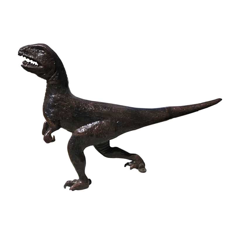 31" Tall Raptor Dinosaur Aluminum Garden Decor