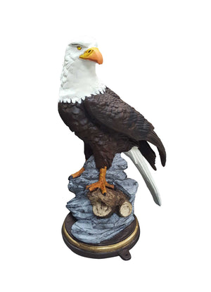 Bald Eagle on the Rock Aluminum Indoor/Outdoor Statue