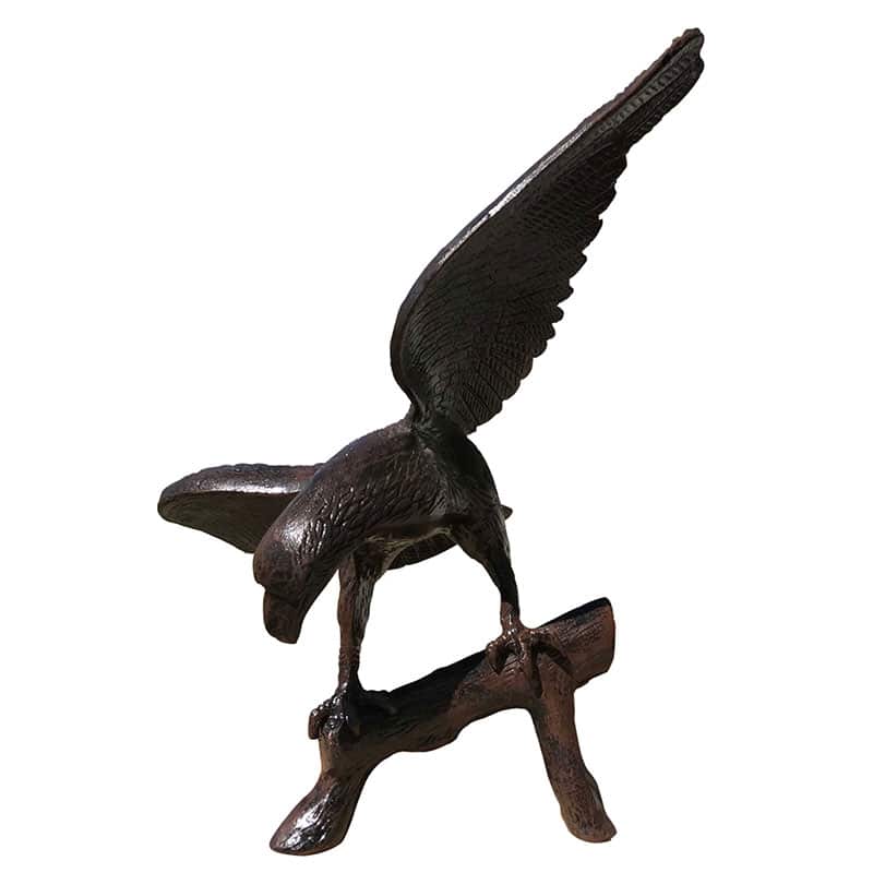 Small Eagle on a Log Aluminum Home Decor