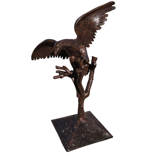 Small Eagle on Tree Branch Aluminum Home Decor