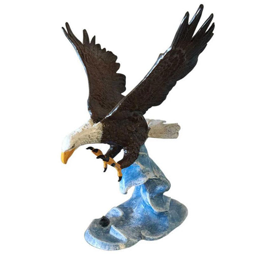 Black Eagle on Water Custom Paint Aluminum Home Decor
