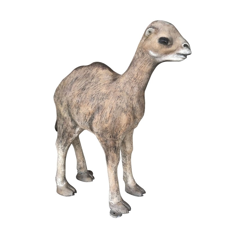 Natural Color Teenage Camel Aluminum Outdoor Statues