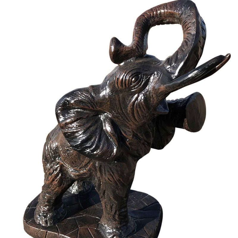 Elephant on a Base Aluminum Garden Statues