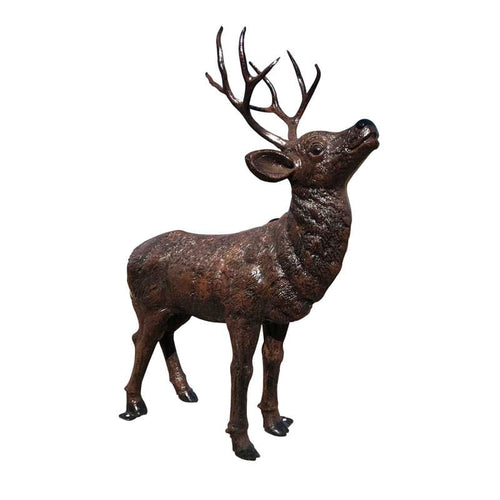 Standing Fawn with Horns Aluminum Garden Decor