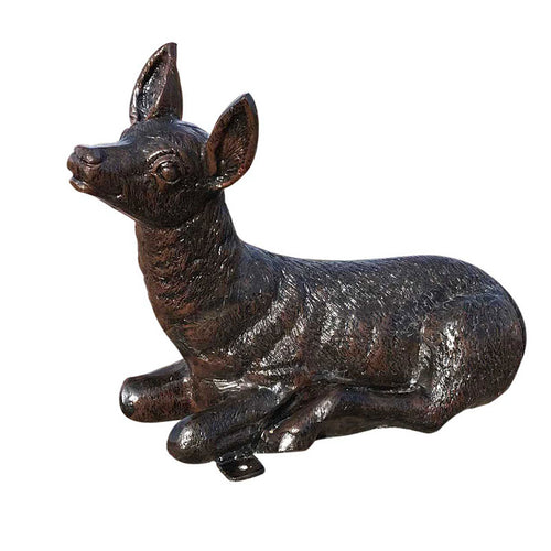 Laying Baby Elk Aluminum Garden Decor