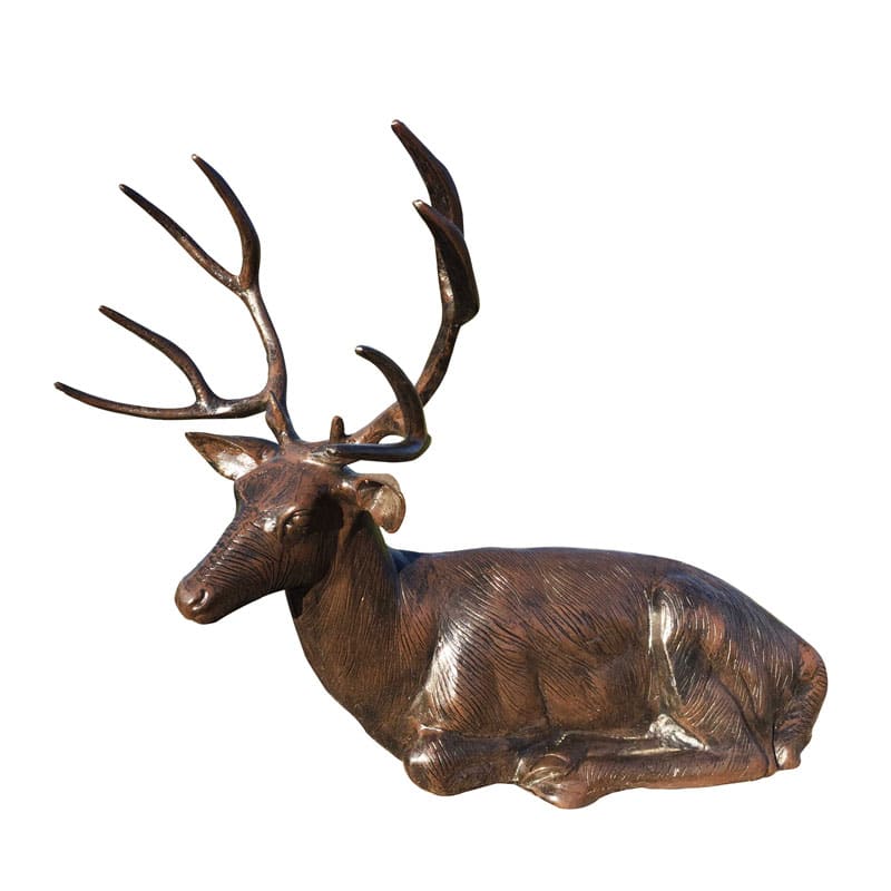 Laying Large Buck Aluminum Garden Statues
