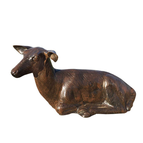 Laying Large Doe Aluminum Garden Decor