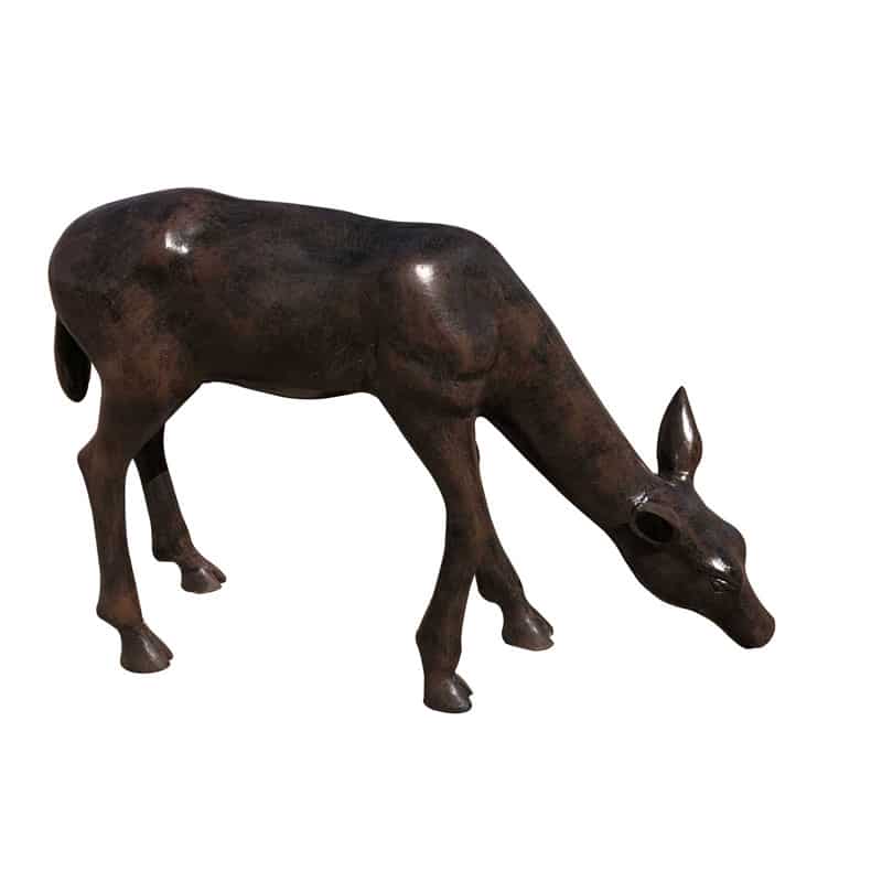 Medium Grazing Deer Doe Aluminum Garden Decor