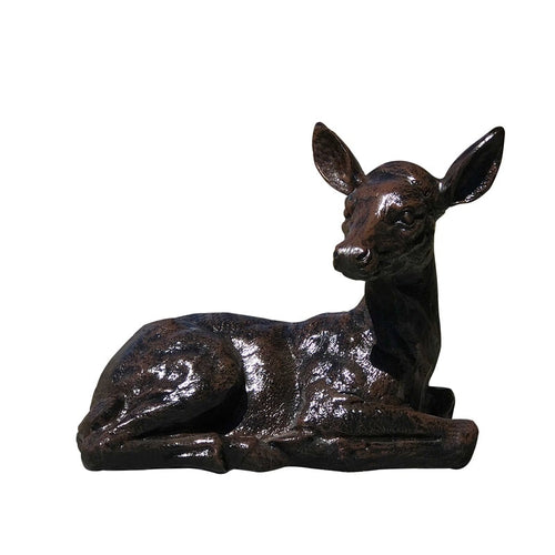 Family of Deer (Set G) Aluminum Garden Statues in Bronze Finished Paint