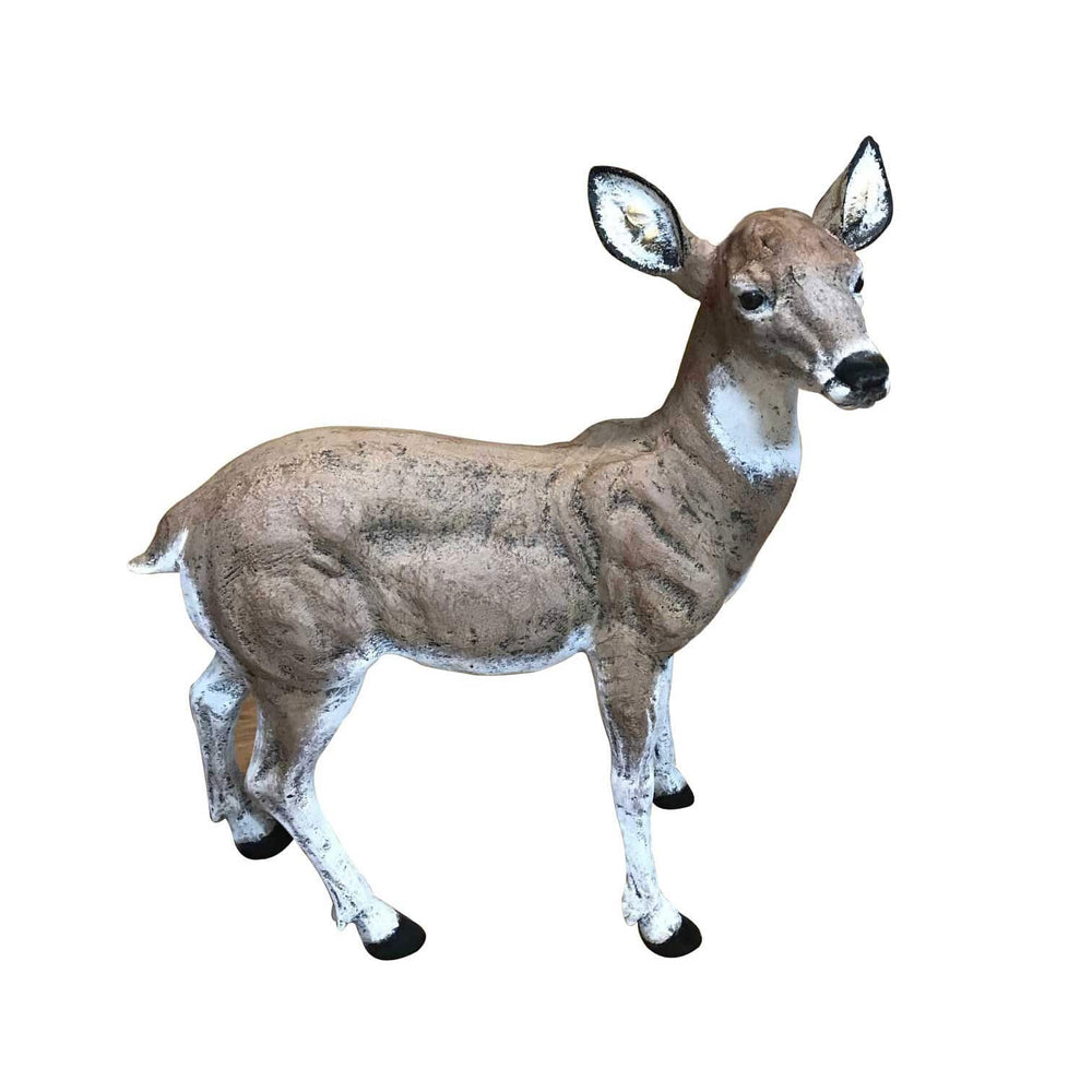 Family of Deer in Natural Color (Set C) Aluminum Garden Statues