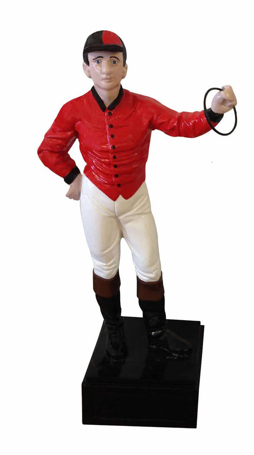 English Jockey Custom Painted Red Aluminum Home Decor