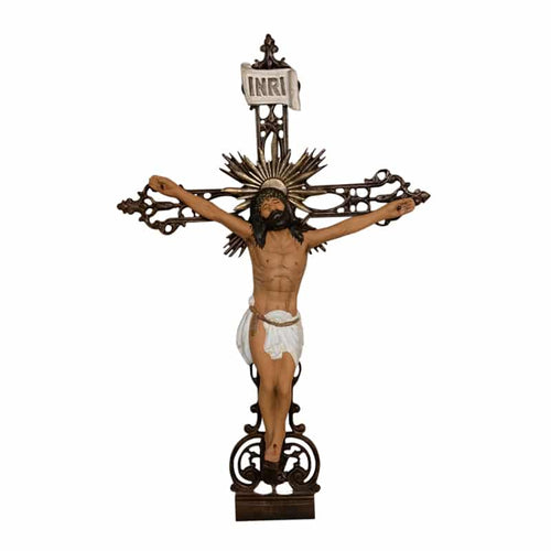 Cross with Jesus Aluminum Home Décor