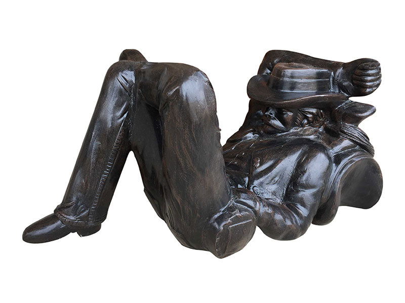 Cowboy Resting Accent Table Aluminum Home Decor
