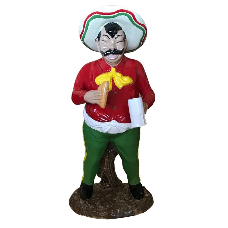 Taco Man Custom Painted Aluminum Indoor/Outdoor Decor