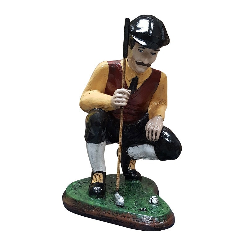Kneeling Golfer Custom Colored Aluminum Home Decor