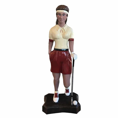 Lady Golfer Custom Painted Aluminum Home Decor