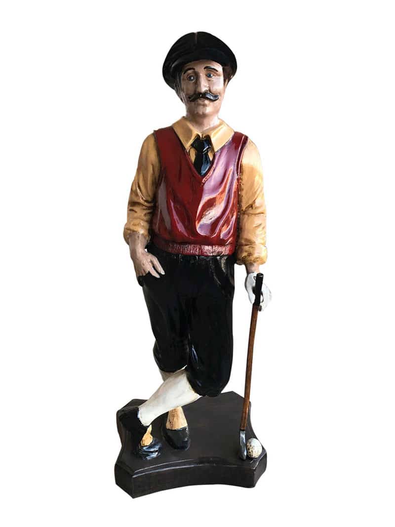Male Golfer Custom Painted Aluminum Home Decor