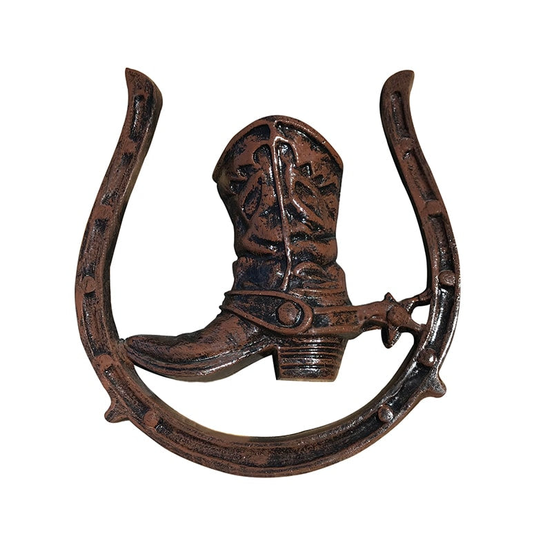 Boot Horseshoe Aluminum Wall Decor