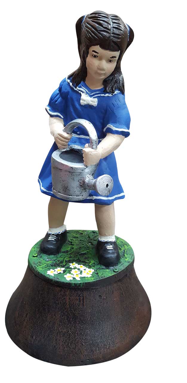 Girl With Watering Can Aluminum Garden Decor