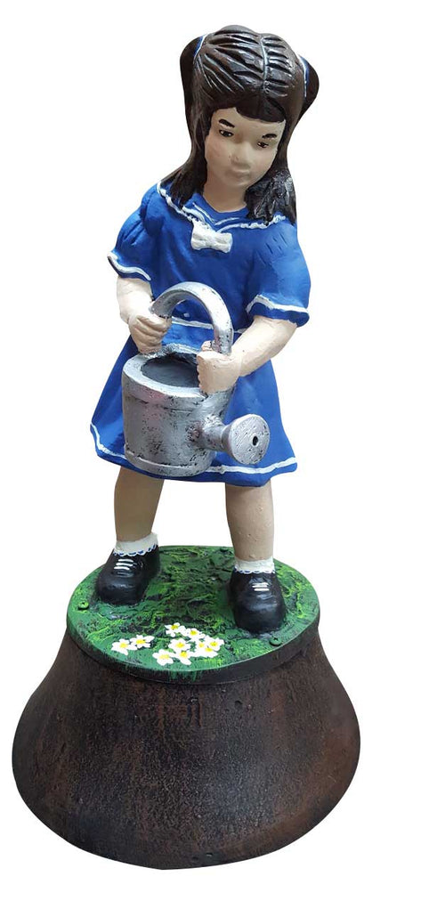 Girl With Watering Can Aluminum Garden Decor