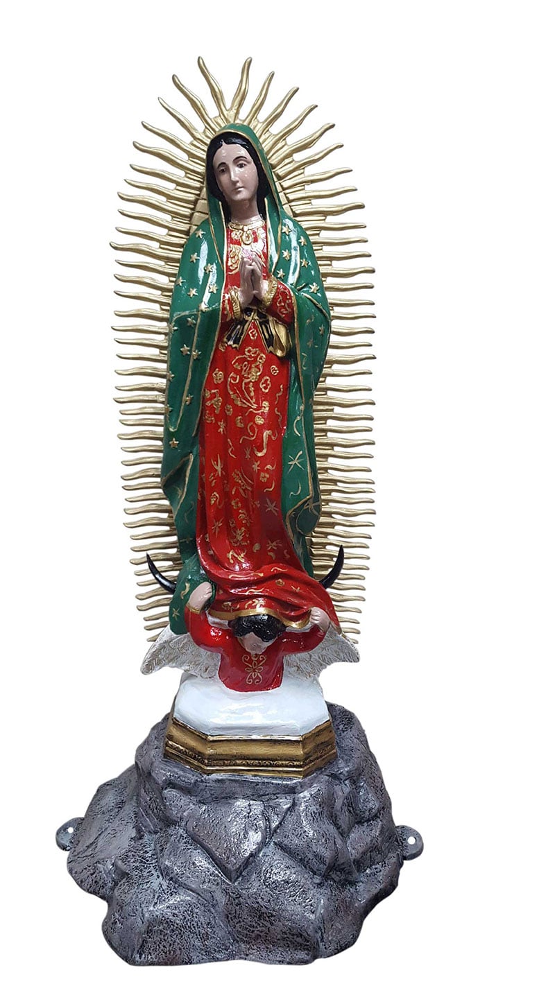 Custom Painted Virgin of Guadalupe Aluminum Home or Outdoor Statues